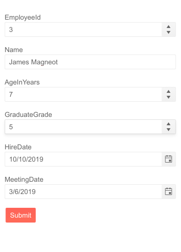 Telerik UI for Blazor Form Automatic Field Generation Telerik UI for Blazor Form Automatic Field Generation