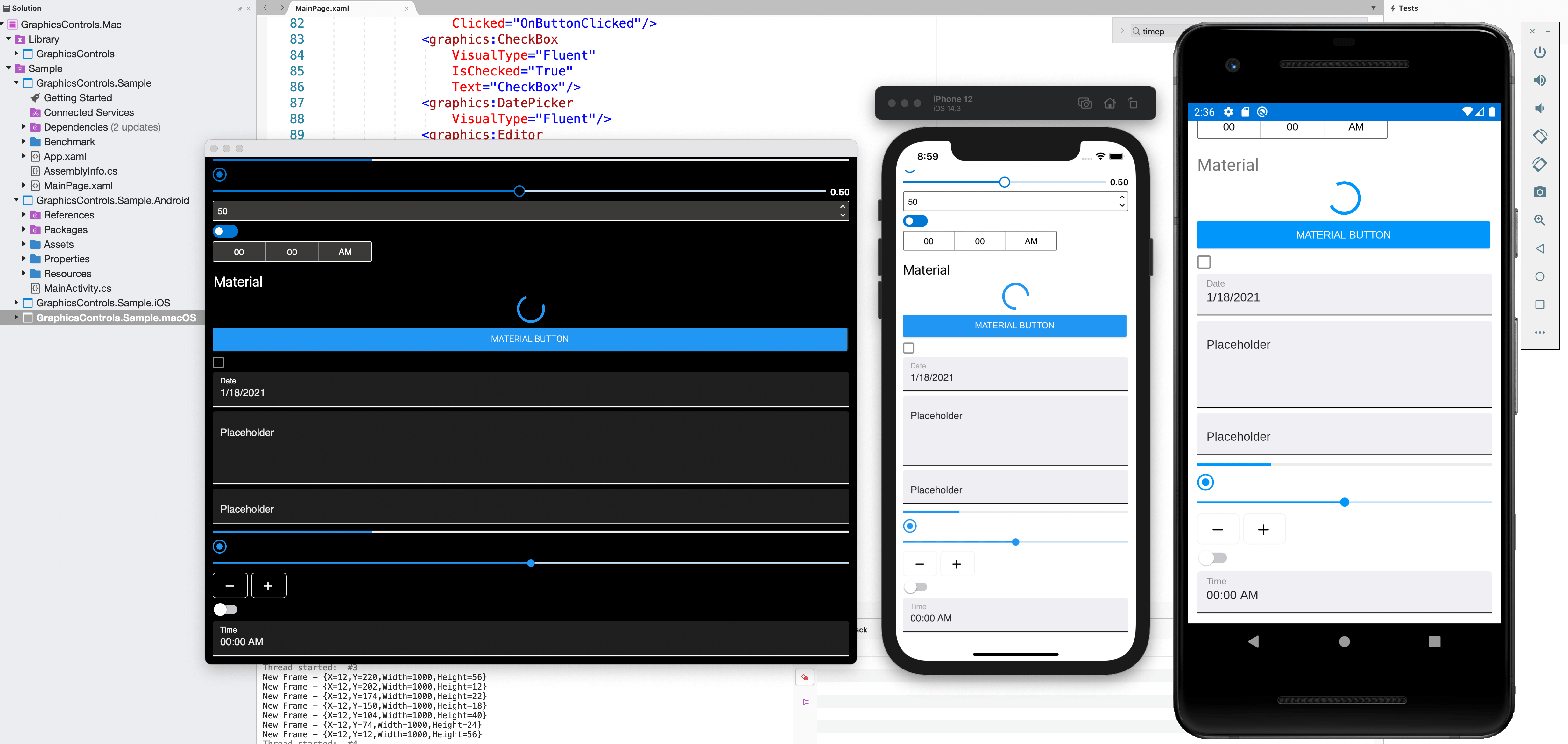 GraphicsControls Video screencap shows three different platforms with the same loading indicator.