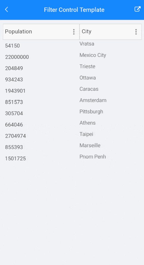 gridFiltering filtering ui