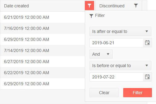 Telerik UI for Blazor Grid Filter Menu Telerik UI for Blazor Grid Filter Menu