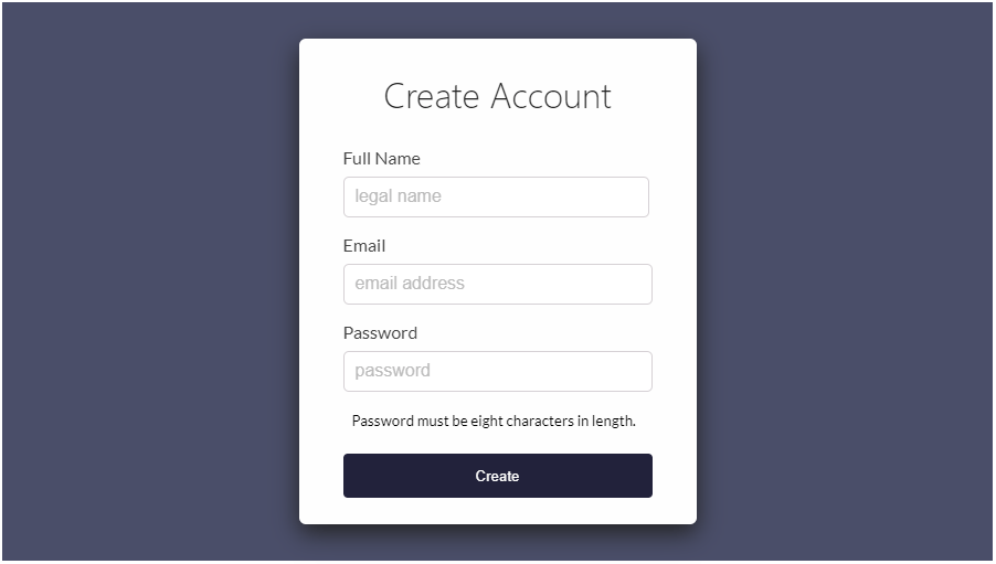 Initial Form Look and Feel Initial Form