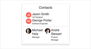 Telerik UI for ASP.NET MVC Avatar Component