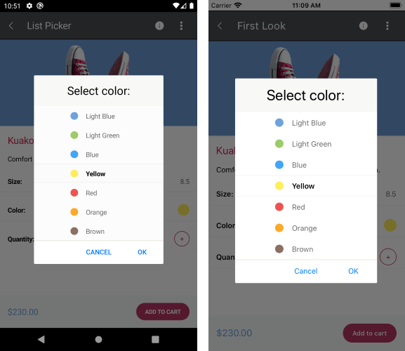 list picker for xamarin list picker for xamarin