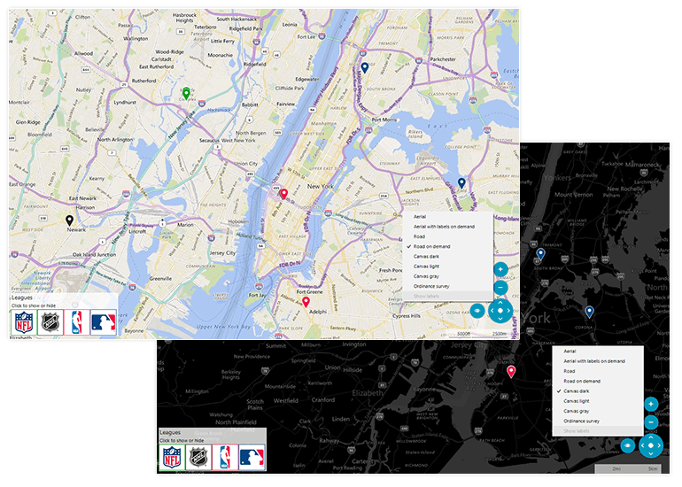Telerik UI for WinForms - Map Component - Modes Image
