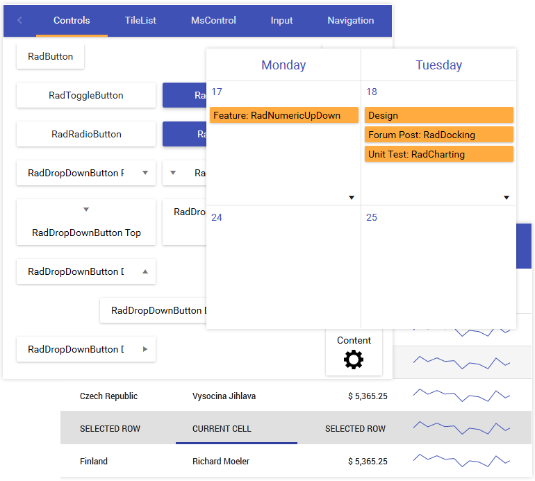 Telerik UI for WPF Material Design Theme Image