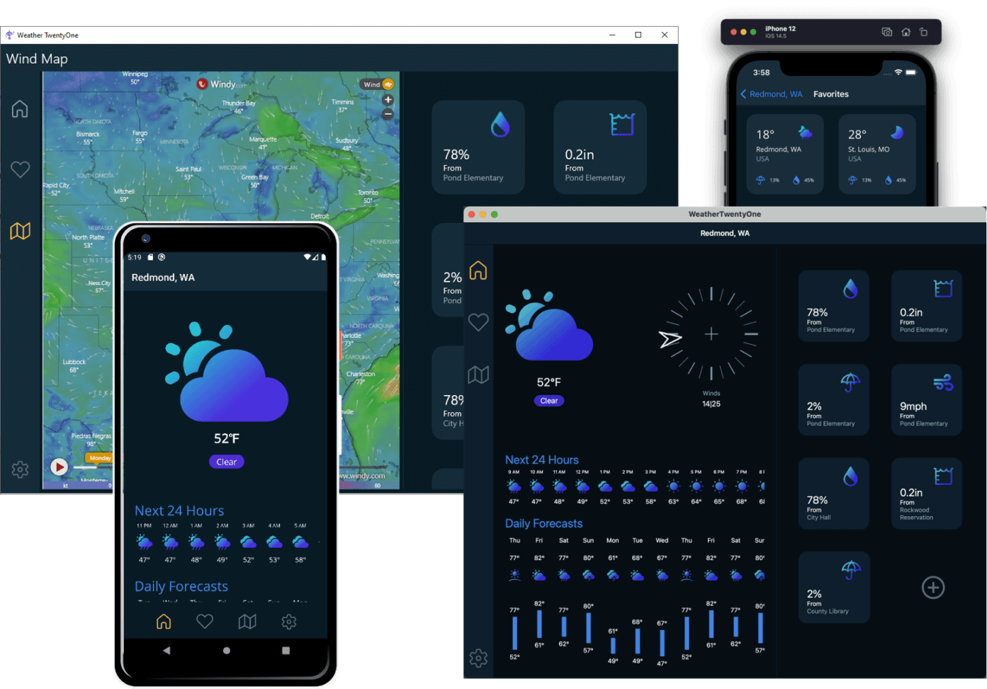 MauiWeather Maui Weather in four different screen sizes