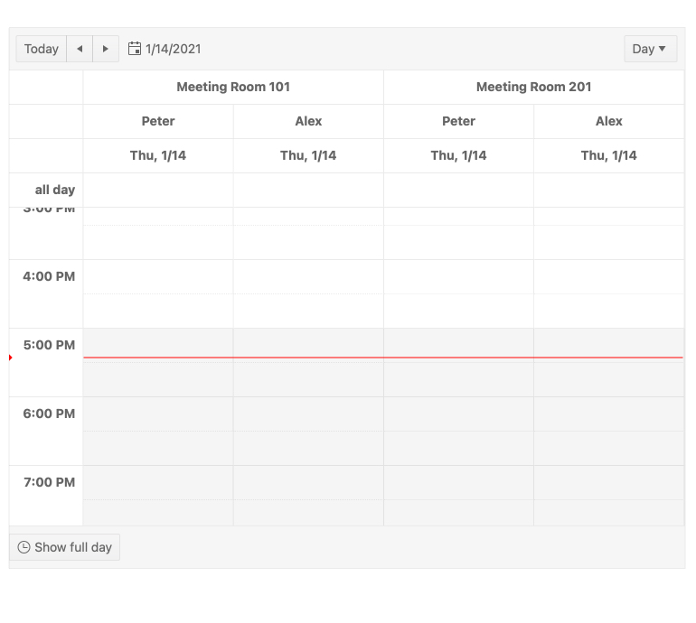 React Scheduler Current Time Marker