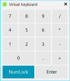 numpad Virtual Keyboard Numpad layout