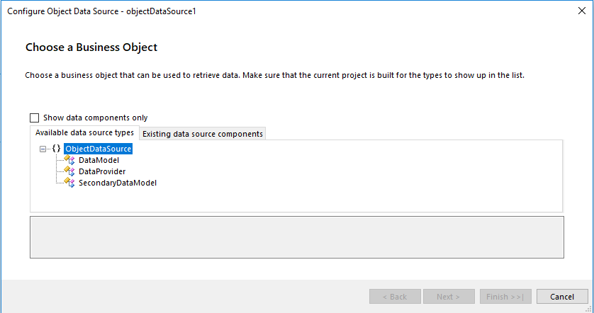 objectdatasource objectdatasource