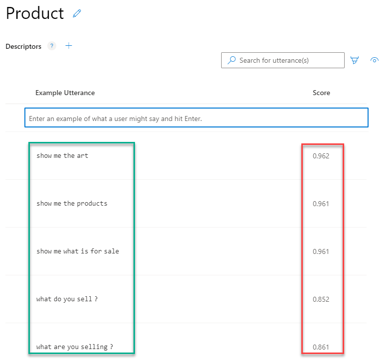 Product utterances