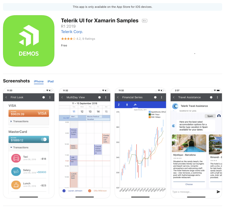 qsf-xamarin-ios Telerik Xamarin Samples for iOS