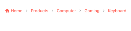 React Breadcrumb component