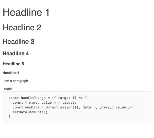 React Typography Component