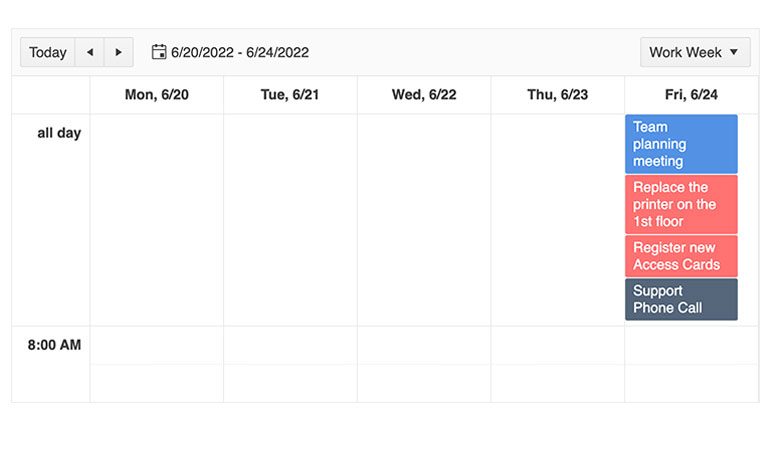React Scheduler component Item Auto Height