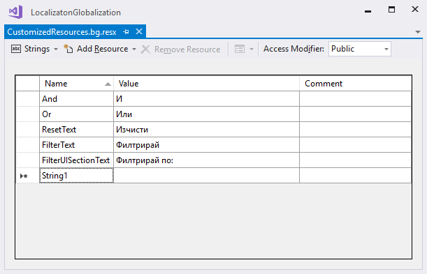 ResourcesFile editor ResourcesFile editor