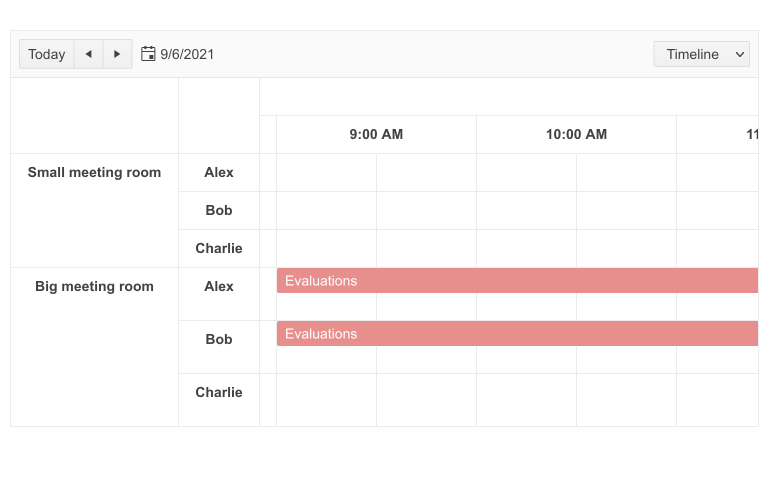 Telerik UI for Blazor Scheduler - Timeline View Telerik UI for Blazor Scheduler Timeline View