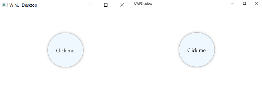 shadow-windows-app shadow on circular buttons for winui and uwp