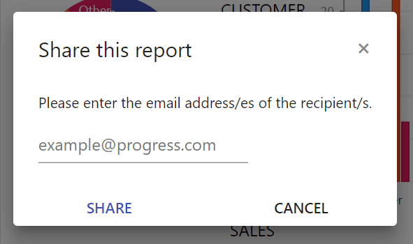 Modal Dialog KendoReact Share Dialog