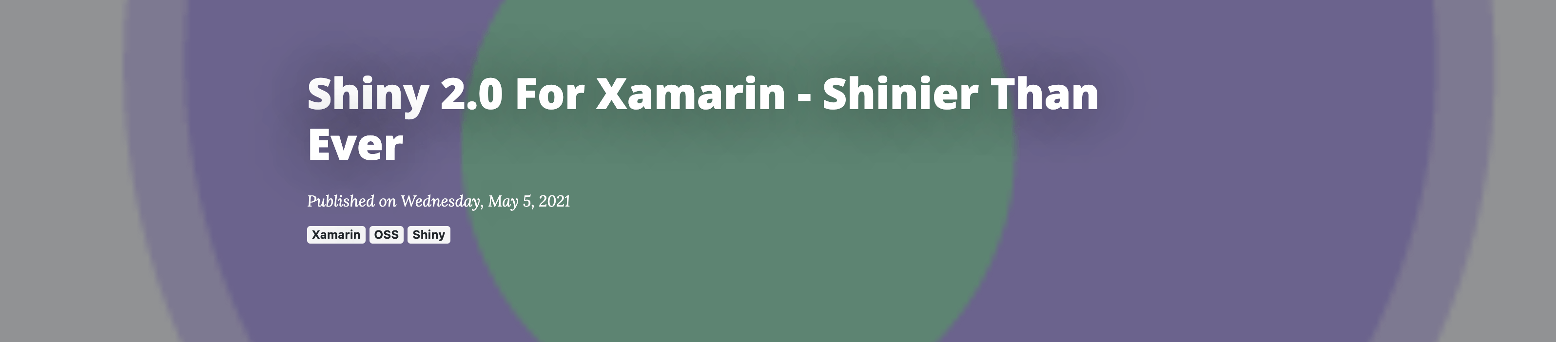 Shiny2 header bar for Shiny 2.0 For Xamarin - Shinier than Ever