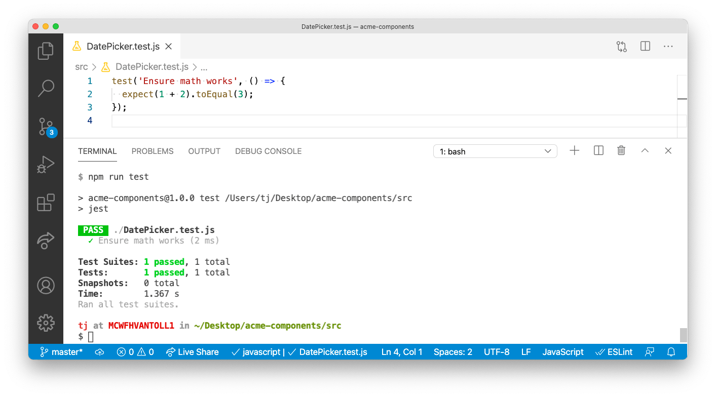 Simple Jest test passing Simple Jest test passing