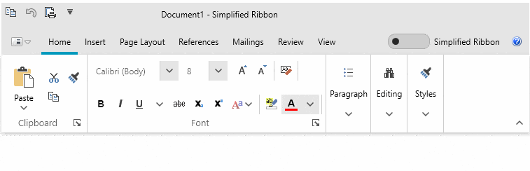 SimplifiedRibbon