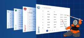 Kendo UI Grids for jQuery, Angular, React and Vue
