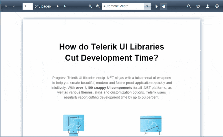 Telerik ASP.NET AJAX RadPdfViewer Search