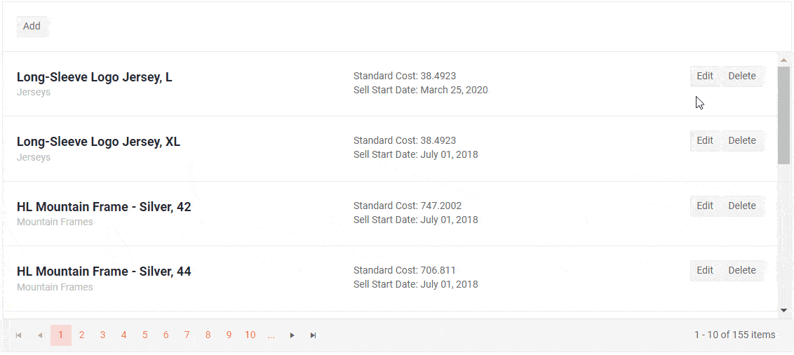 Telerik Blazor ListView Editing Telerik Blazor ListView Editing