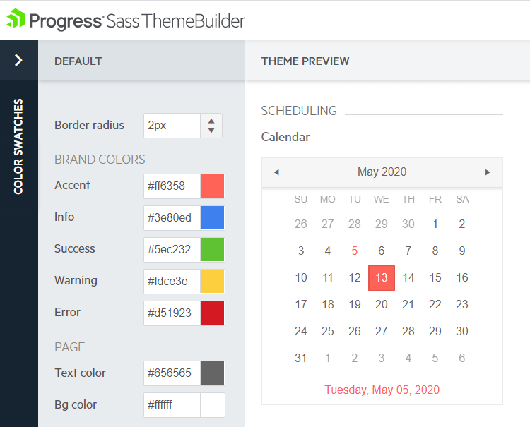 Style specific components with Telerik ThemeBuilder