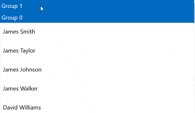 Telerik UI for UWP - ListView - ExpAndCollapse Gif