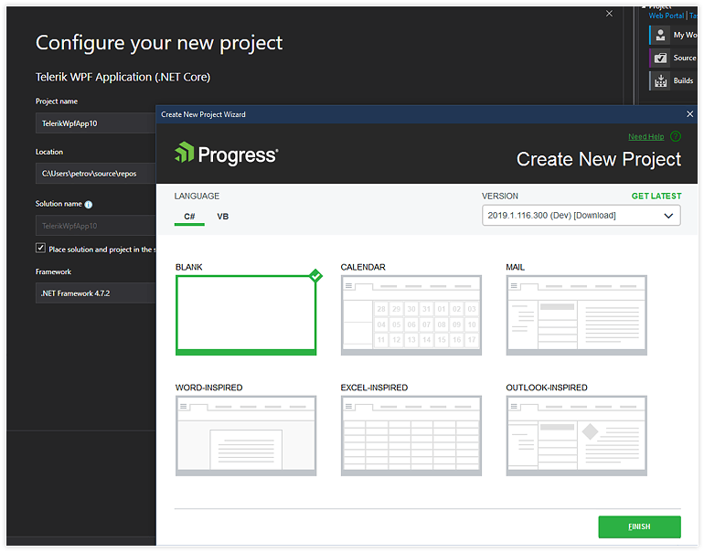 Telerik-UI-for-WPF---.NET-Core-3.0-VS-Templates