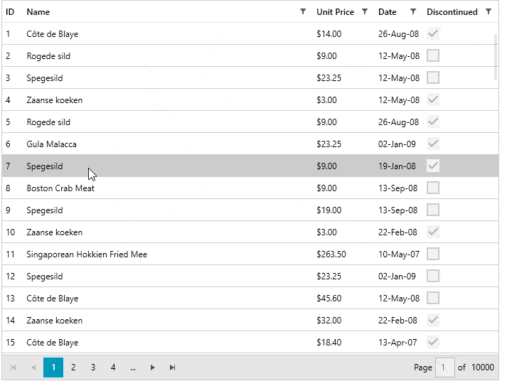 Telerik UI for WPF - DataGrid Gif Telerik UI for WPF - DataGrid Gif
