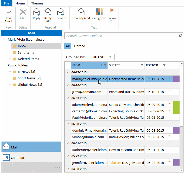 Telerik UI for WPF - DataGrid - Pillar Page - Mail Telerik UI for WPF - DataGrid - Pillar Page - Mail example
