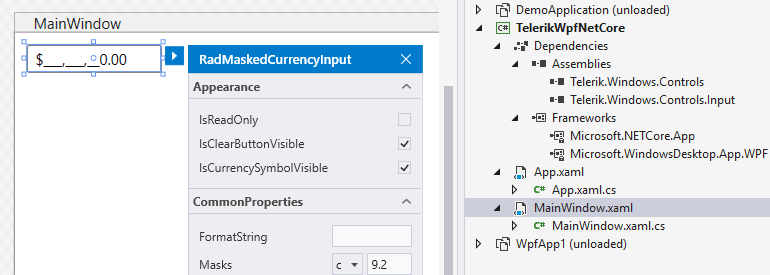Telerik UI for WPF - .NET Core Design Time Support