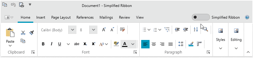 Telerik UI for WPF - Simplified Ribbon - Gif (ready)