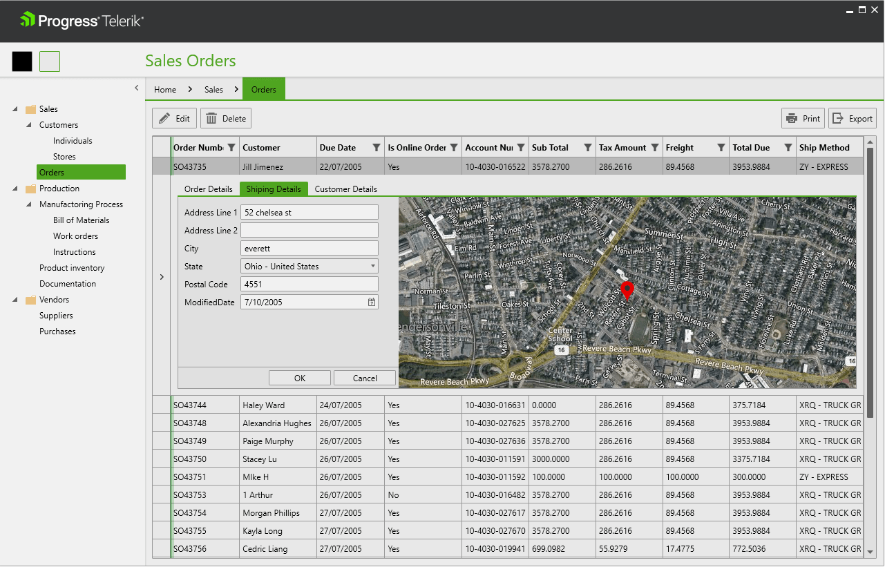 Telerik UI For WPF ERP Sample App Telerik UI For WPF ERP Sample App
