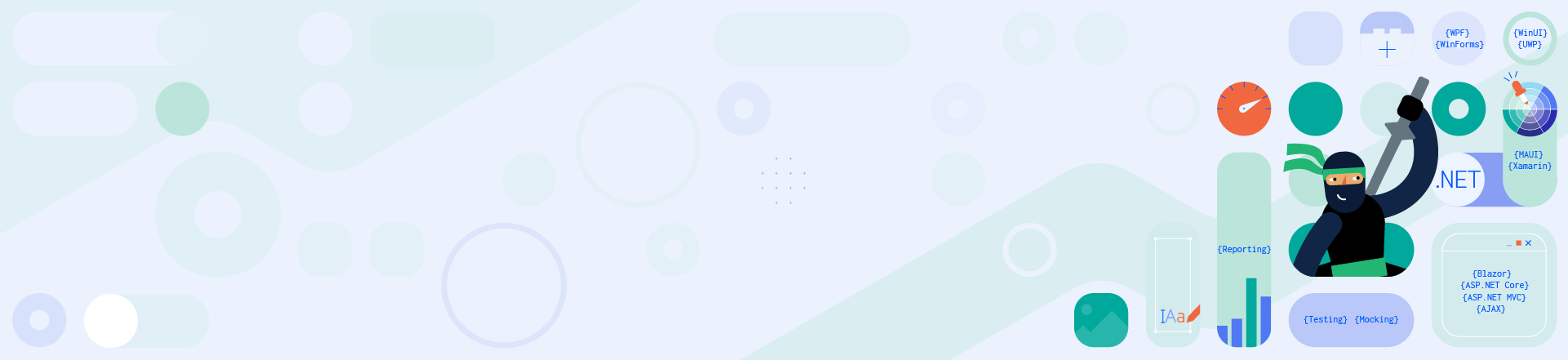 .NET UI libraries - Telerik ninja mascot .NET UI libraries - Telerik ninja mascot