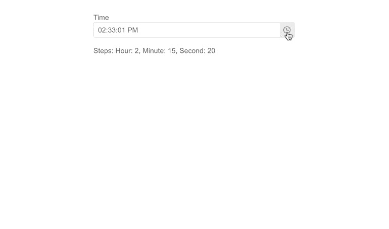 Telerik UI for Blazor TimePicker - Step Interval