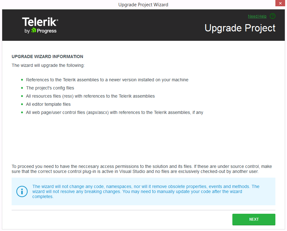 Upgrade Wizard Upgrade Wizard