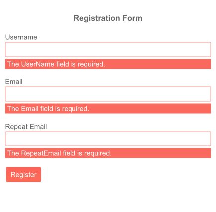 Telerik UI for Blazor Validation Message Template Telerik UI for Blazor Validation Message Template