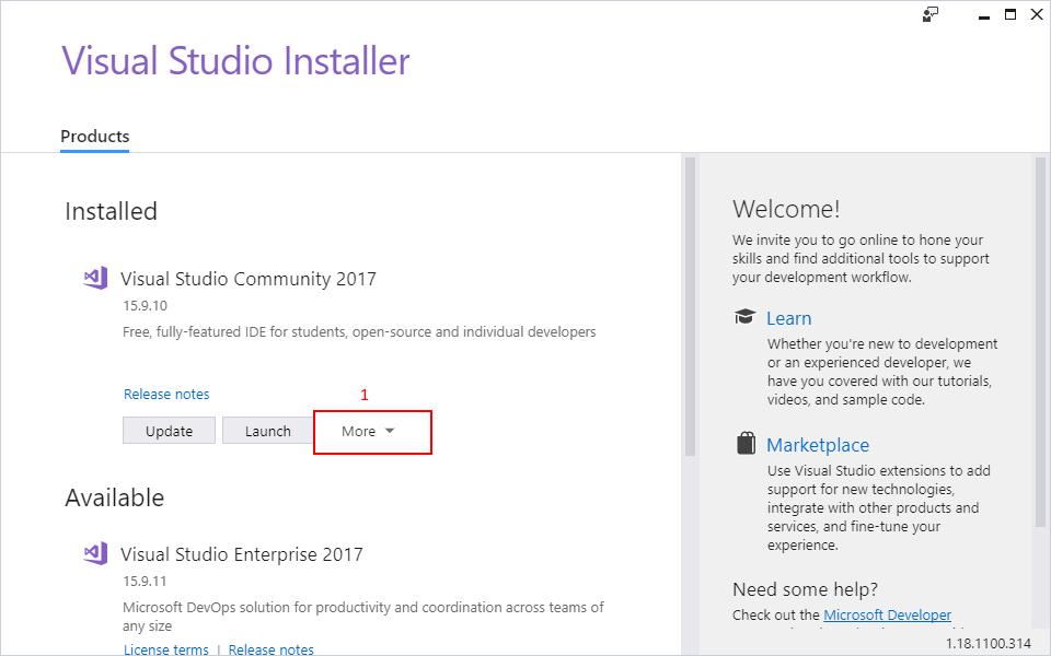 Visual Studio Installer Visual Studio Installer