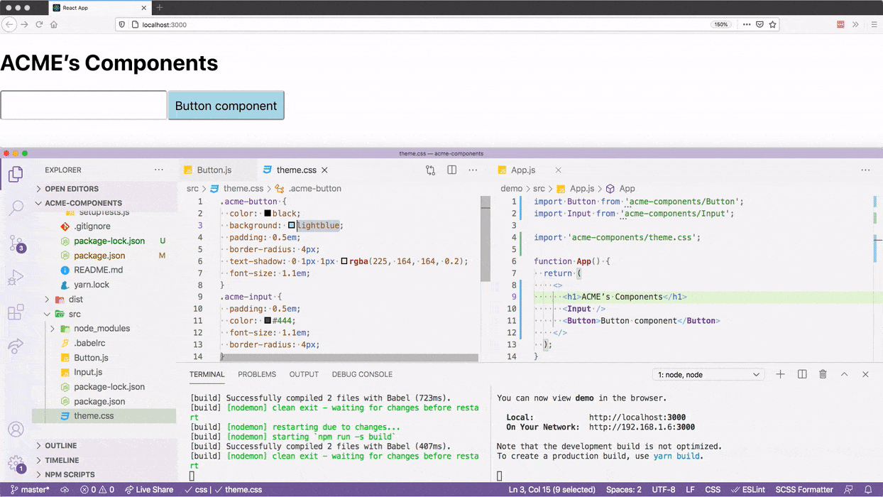 The dev workflow in action The dev workflow in action