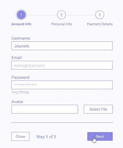 Telerik UI ASP.NET Core Wizard Component Preview Telerik UI ASP.NET Core Wizard Component Preview