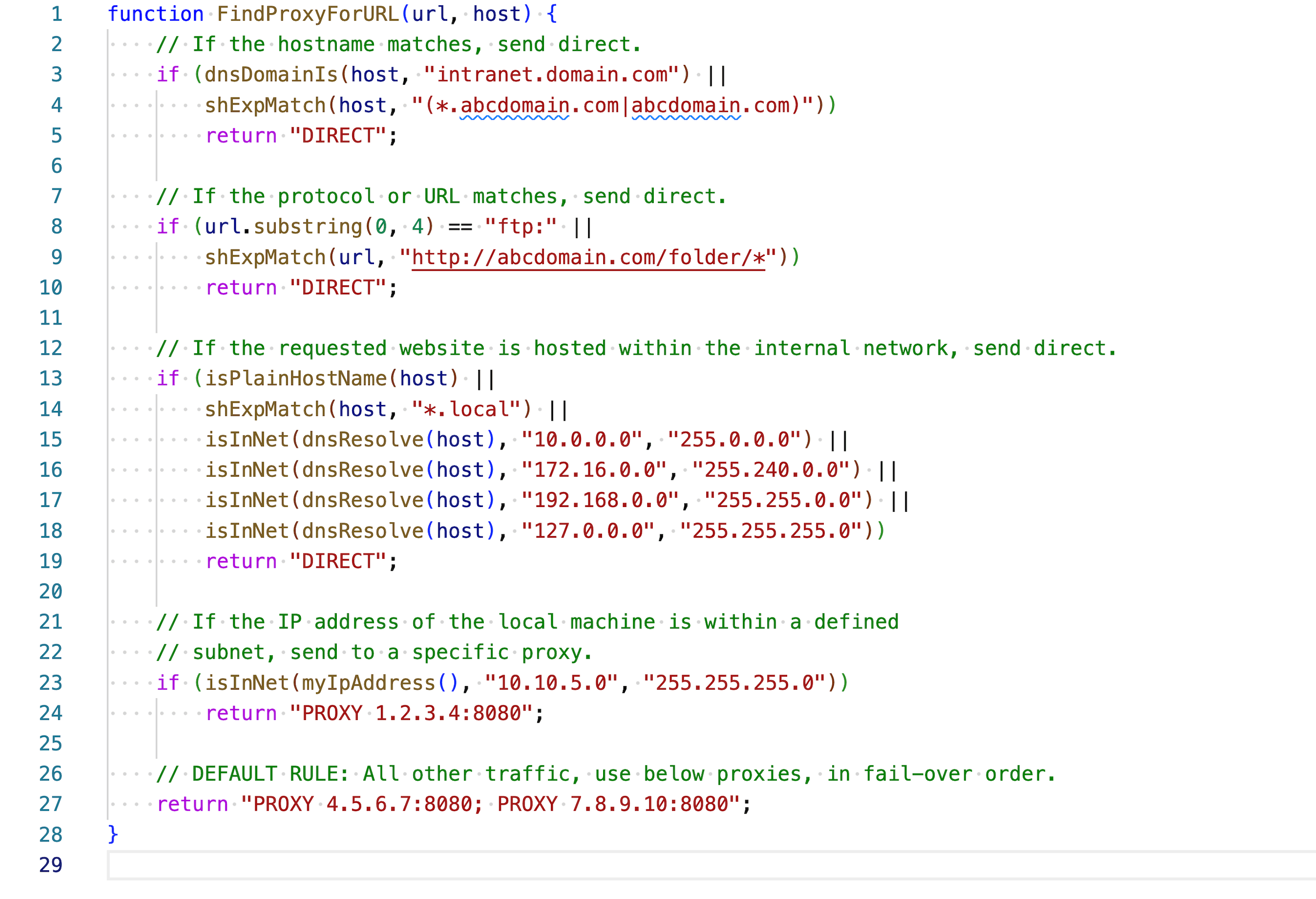 fiddler everywhere pac script