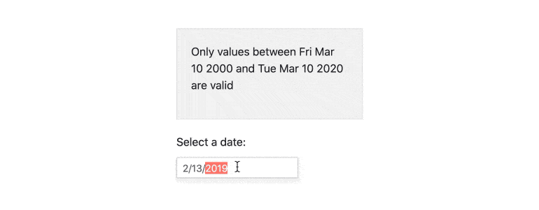 React DateInput – Date Limits, KendoReact UI Library