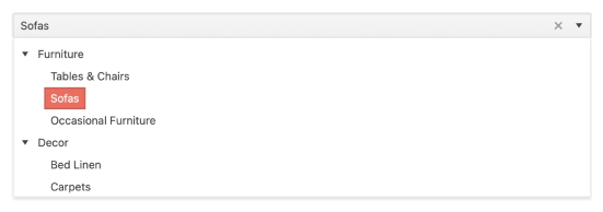 DropDownTree Header