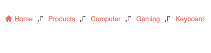 React Breadcrumb Component Delimiter