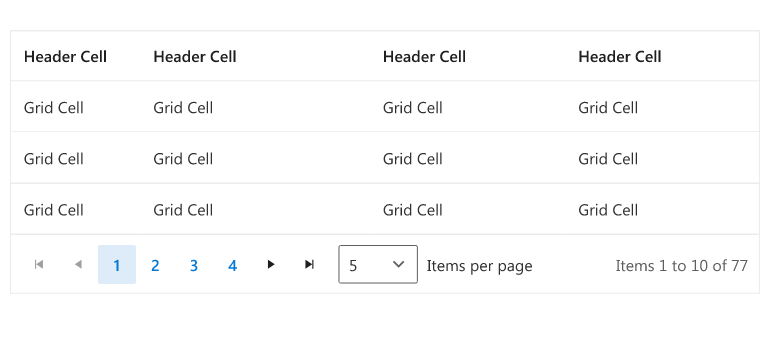 React Data Grid Fluent theme