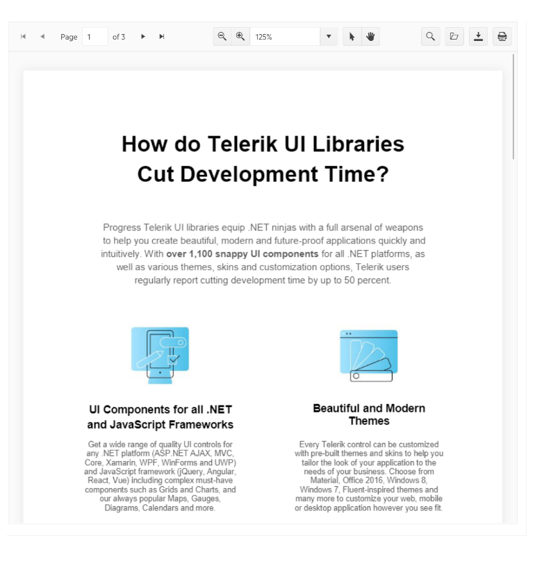 PDF Viewer in Telerik UI for Blazor