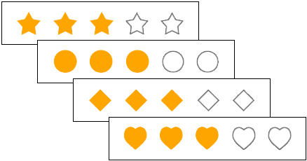 Telerik UI for Xamarin Rating Shapes